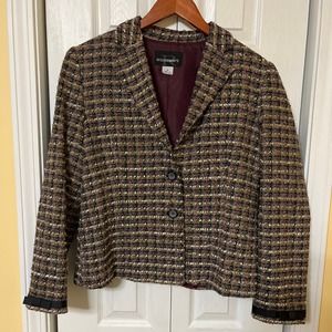 Vintage Requirements Blazer Women's Size 10 Button Up Tweed Career Jacket